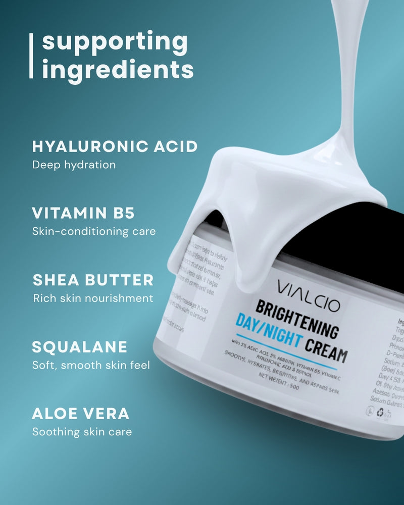 Brightening Day & Night Cream with Kojic Acid + Alpha Arbutin
